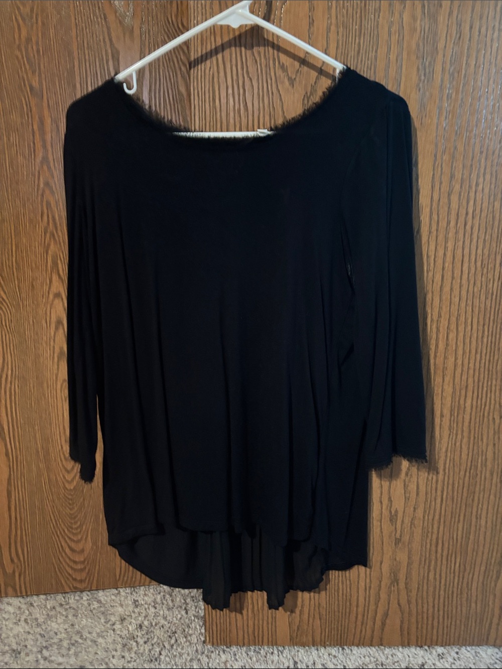 Rose & Olive Black Long-Sleeve Boatneck Tunic